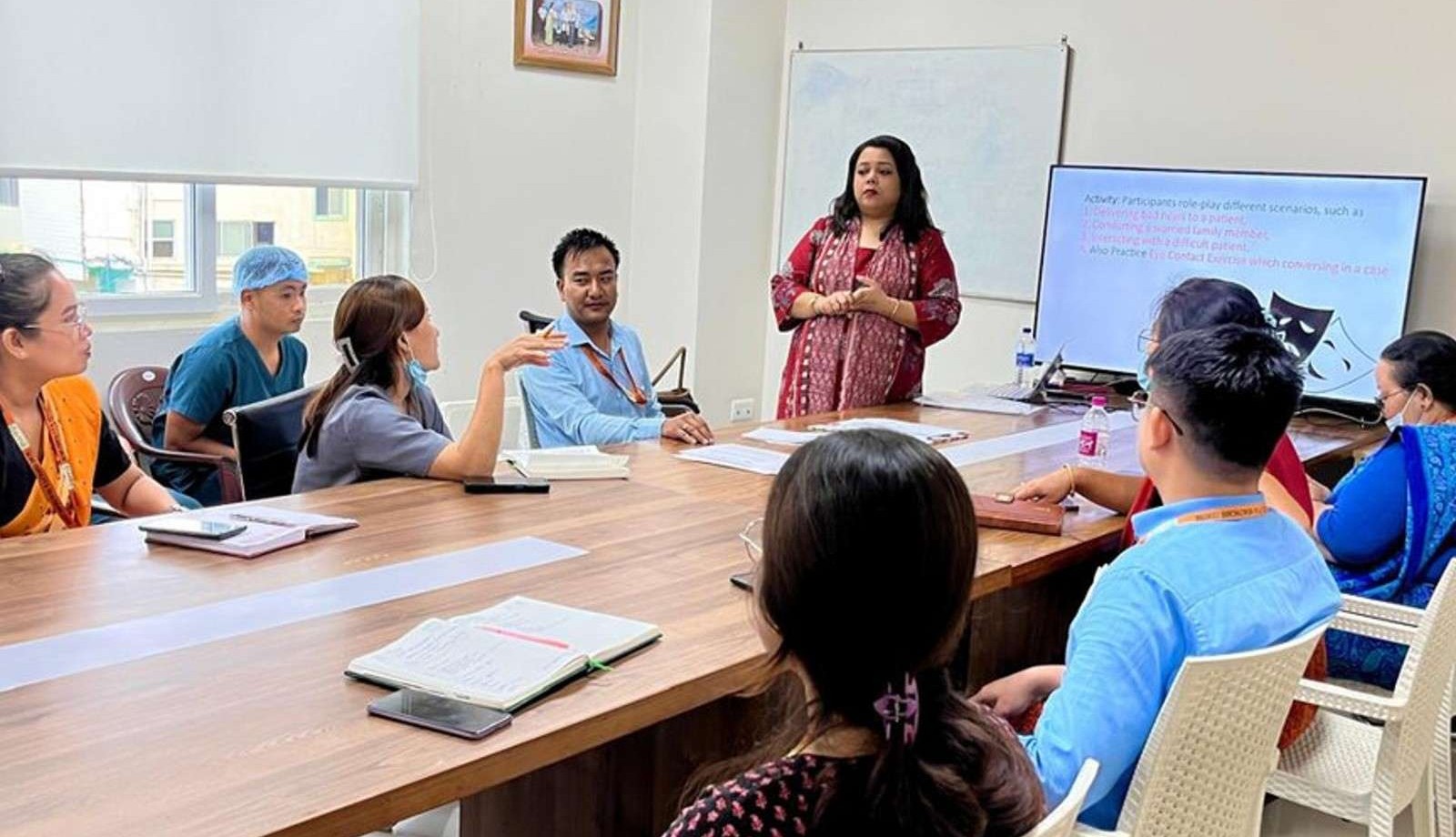 Lecturer addressing audience